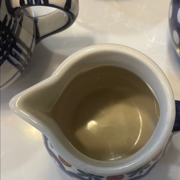 Polish Blue and White Ceramic Tea Set - Picture 3 of 9